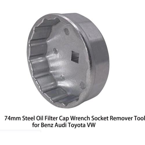74mm Steel Oil Filter Cap Wrench Socket Remover Tool for Benz Audi Toyota VW