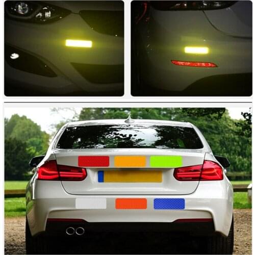 Car safety reflective warning strips rear bumper anti-collision reflective stickers reflective strip car stickers accessories