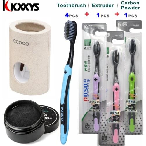 PASA 1PCS Double Ultra Soft Bamboo Charcoal Nano Toothbrush Black Tooth Brush Dental Personal Care Teeth Brush Black Toothbrush