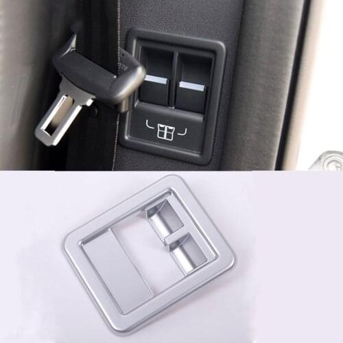 For Land Rover Discovery 5 2017 Car Accessories ABS Matt Chrome The Second Row Seat Adjustment Frame Cover Trim 3D Stickers
