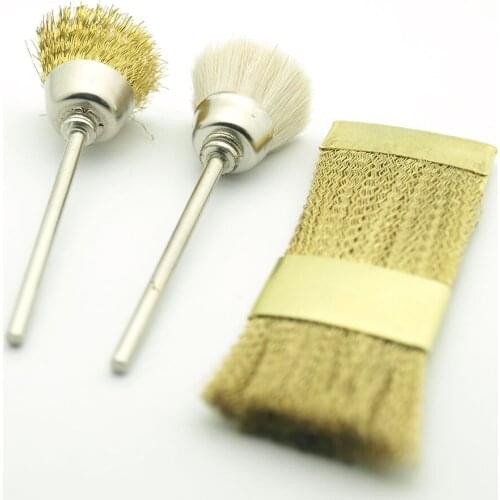 EasyNail~ 3Pcs per set Nail Drill Bit Cleaning Copper Wire Brush for Electric Manicure Drill Bit Clean Accessories Manicure Tool