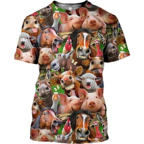 Animal sloth / monkey / deer 3D Printed men t shirt Harajuku Fashion Short sleeve shirt summer street Casual Unisex tshirt tops