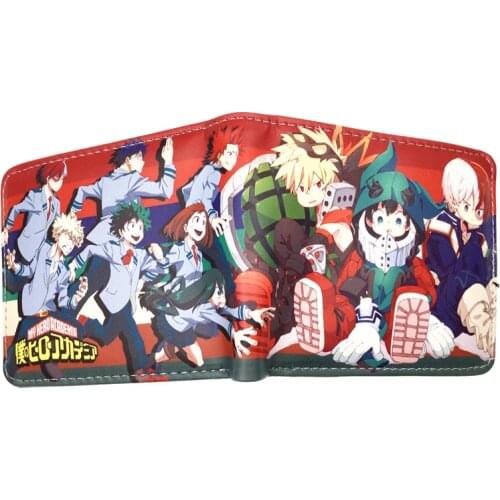 Hot Sell Japanese Cartoon My Hero Academia Wallet With Card Holder Coin Pocket