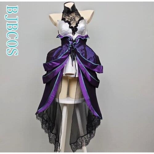 LOL Syndra Cosplay Costume LoL Withered Rose Syndra Cosplay Costume Women Dress Full Set Gloves Socks Headwear