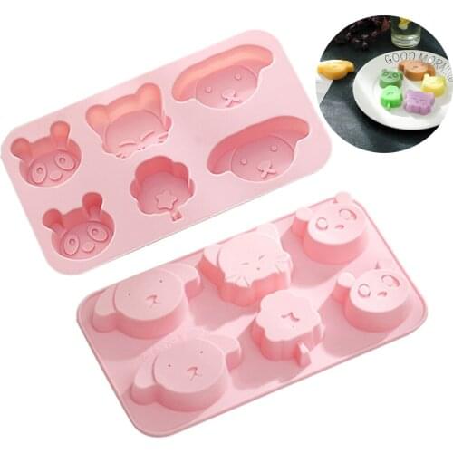 Creative Reusable Silicone Mold Cake Ice Cream Animal Face Fondant Molds 3D Cupcake Bakeware Baking Mold Chocolate Mold