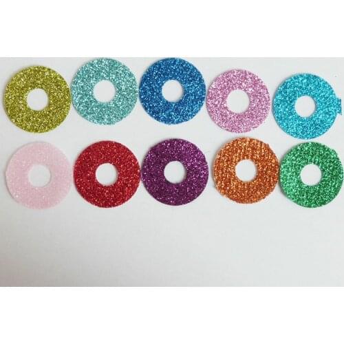 40pcs/lot 12mm-16mm-20mm-24mm round glitter Nonwovens for diy toy clear eyes findings(no eyes)--color option