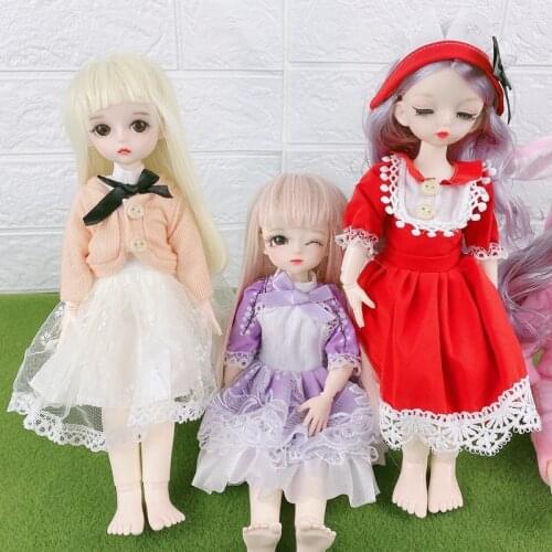 Fashion 1/6 BJD Doll Clothes Set Princess Dress Accessories For BJD Clothing Lace Skirt Overalls Dress For Dolls Toys For Girls