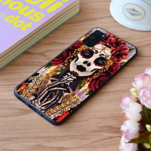 For Samsung Catrina Tehuana Print Soft Silicone Matt Case TPU Cover Galaxy S Note M and Galaxy A