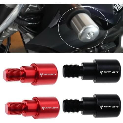 LOGO MT07 CNC Motorcycle Handlebar Ends Grips Slider For Yamaha MT-07 MT07 FZ-07 2015 2016 2017 2018 2019 Motorbike Handler Bar