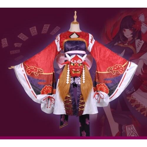 Onmyoji SSR hellspawn type of god Higanbana Cosplay Costume Awakening Dress Costume for Halloween party event
