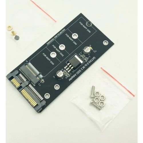 Add On Cards M.2 SATA Adapter M2 to SATA Adapter M.2 to SATA Adapter M.2 NGFF Converter 2.5" SATA3 Card B Key for 2230-2280 SSD