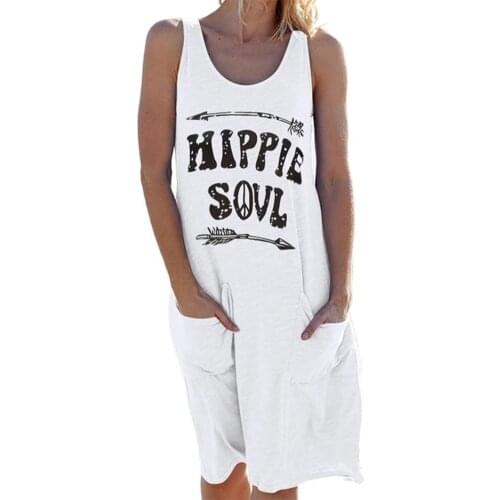 Vest Dress O-Neck Elastic Cotton Blend Women O-neck Dress for Beach