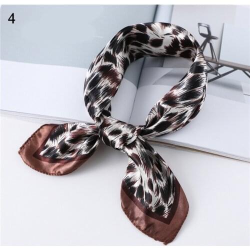 50*50 Multifunction Silk Scarf women fashion Printed Scarves Hair Tie Flower Leopard Striped Ribbon Headwear Retro Neckerchief