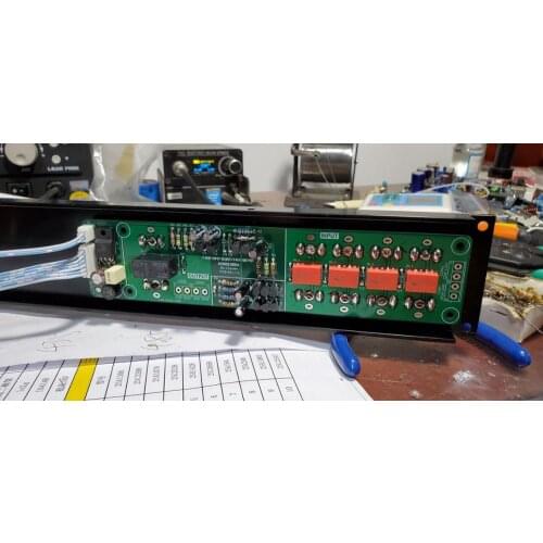 Preamp input selects board PCB board with output delay and 4-bit selection