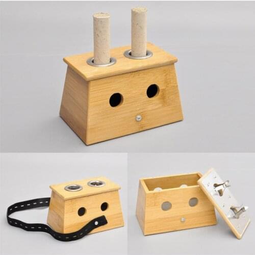 Moxibustion Bamboo Wood Box Roll Stick Holder Case Acupoint Massage Device Tool SN-Hot