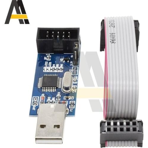 USBASP USBISP AVR Programmer Download Module 3.3V 5V ATMEGA8 ATMEGA128 Support Win7 64Bit 10 Pin Wire