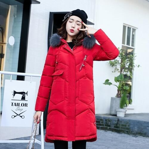2019 Promotion Polyester Winter New Cotton-padded Clothes Girls Long Fund Self-cultivation Will Pocket Cotton Net Shop Agent