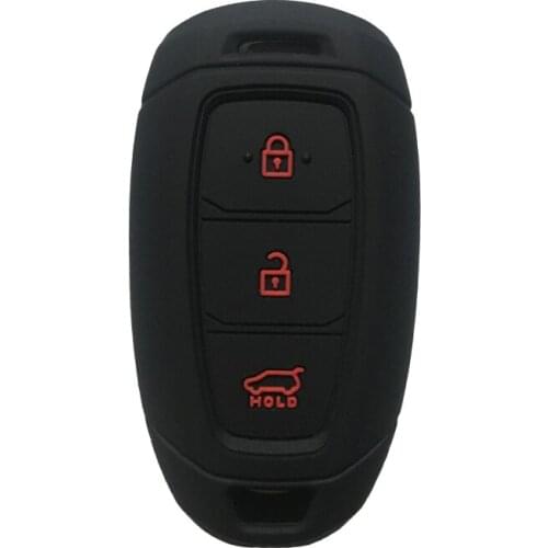 Silicone Key Case For Hyundai Kona EV Santa Fe 2020 Ix35 I30 2017 Solaris Azera GRANDEUR IG ELANTRA Keychain Charms Key Cover
