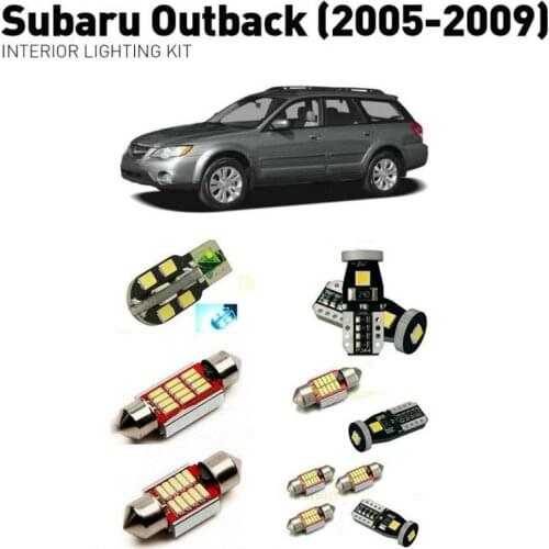 Led interior lights For Subaru outback 2005-2009 9pc Led Lights For Cars lighting kit automotive bulbs Canbus