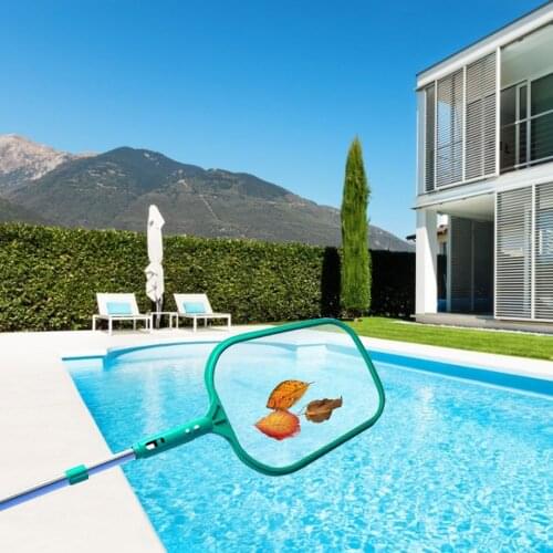Outdoor Swimming Pool Cleaning Net Adjustable Pool Skimmer Net Belt Rod Leaf Net Home Swimming Pool Pool Fish Tank Cleaning Tool
