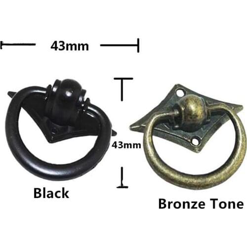 Vintage Alloy Cabinet Handles Furniture Knobs Kitchen Drawer Cupboard Ring Pull Handles Furniture Fittings,43*43mm,1PC