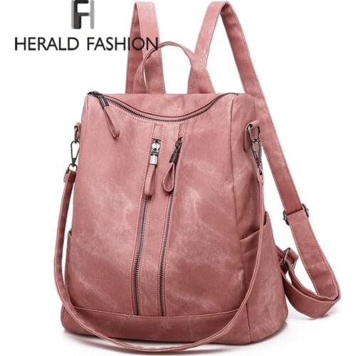 2021 Vintage Women Backpack High Quality Youth Leather Backpacks for Teenage Girls Female School Shoulder Bag Bagpack mochila