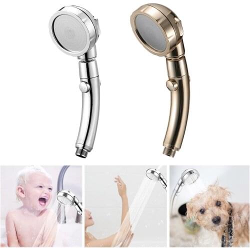 360 Degrees Rotating Shower Head Adjustable Water Saving Shower Head 3 Mode Shower Water Pressure Shower Head With Stop Button