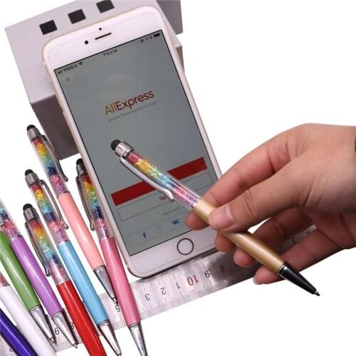 1 shiny multi-color crystal ballpoint pen metal ballpoint pen multifunctional creative gift pen