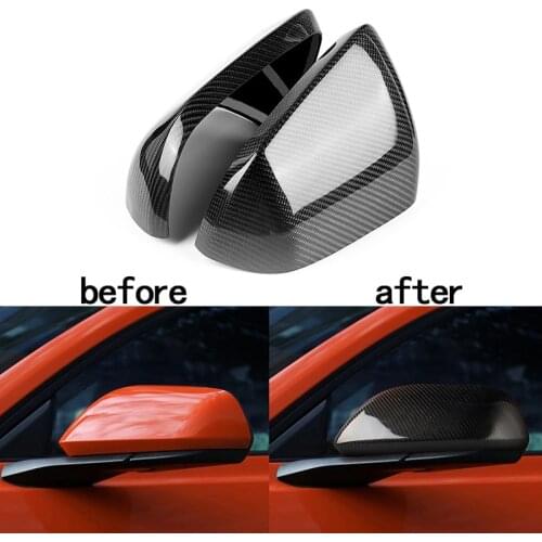 2 Pcs Car Side Wing Rearview Mirror Cap Shell For Mustang 2015-2019 USA Version Non Light Replacement Side Mirror Caps Trim