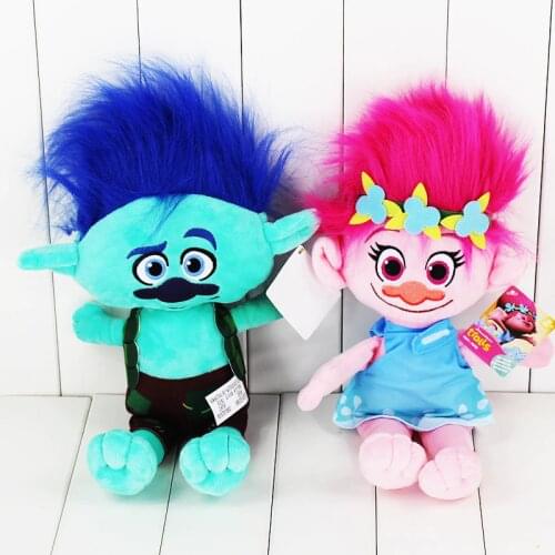 23cm Trolls Mega Town The Good Luck Trolls Ogres Poppy Branch Plush Toy Stuffed Dolls