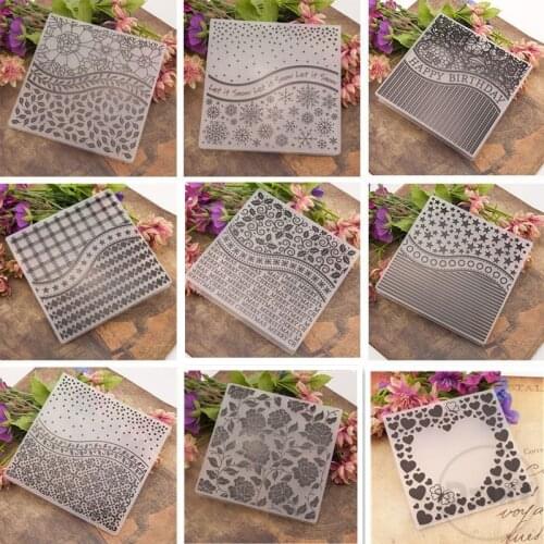 29 Style can Choose) Square Embossing Folders for Papers Photo Album Making Card Supplies DIY Plastic Scrapbooking Cutting Dies