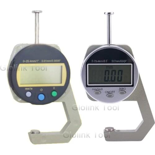 Digital Thickness Gauge 0-25.4mm/ 0.01 Electronic Thickness Gauge For Paper Leather Cloth Wood Board Thickness Measuring Tool