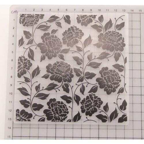 Flower with leaf Plastic Embossing Folder Template DIY Scrapbook Paper Craft for Photo Album Paper Card Decoration HG9526