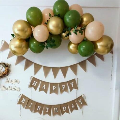 INS Korean Popular Birthday Party Decoration Network Red 18-Year-Old Coming of Age Ceremony Retro Green Color Balloon