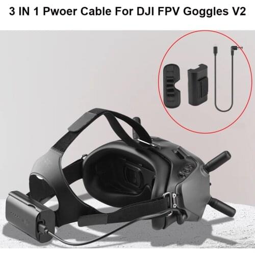 30/130CM Power Charging Cable for DJI FPV GOggles V2 USB-PD Fast Charge PD Port Mobile Pwoer Supply Cable for DJI FPV Goggles V2