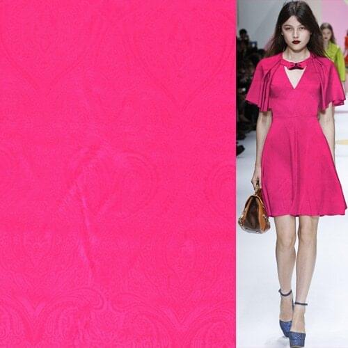 Red love heart Jacquard pure silk fabric fit for Han Chinese Clothing,SFF125