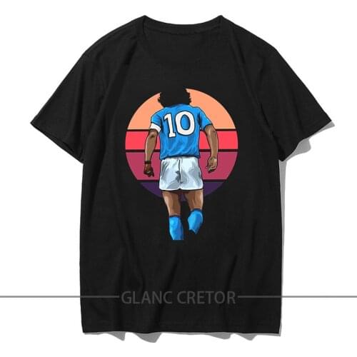 Summer Clothes T Shirt Diego Maradona Hand of God Argentina Footballer Napoli Top T-Shirt