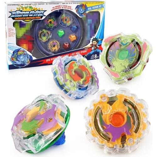 Bayblade 4pcs/Set Spinning Top Burst 4D Metal Funsion Launcher Arena Handle Spinning Top Toys With Original Box For Kid LSD18C