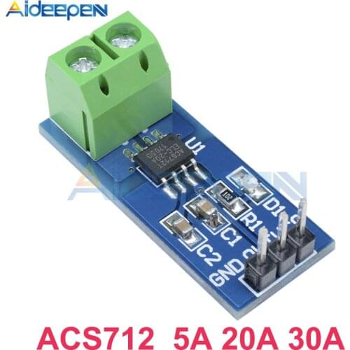 ACS712 5A 20A 30A Range Hall Current Sensor Module ACS712 Module For Arduino