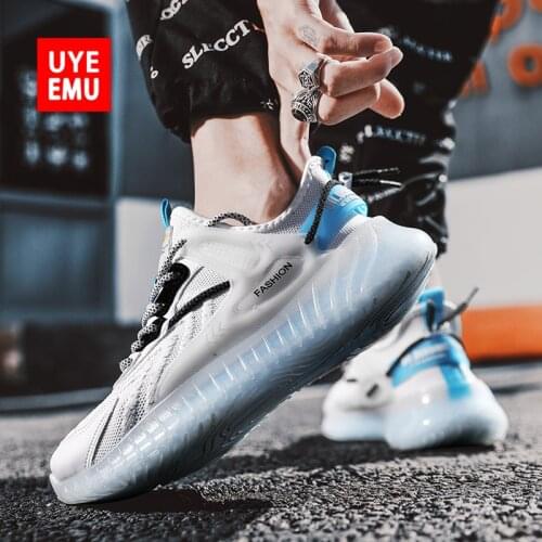 UYEEMU Mens Running Shoes Popcorn 2021 New Summer Fashion Thin Breathable Mesh Wild High-Top Lovers Trendy Sneakers Size 39-44
