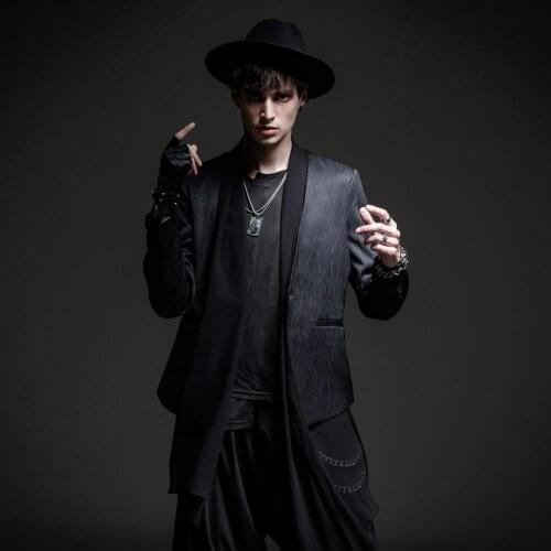 Free shipping new mens male fashion Soul 2020 autumn personality spring dark stitching blazer suit jacket coat BC201106191