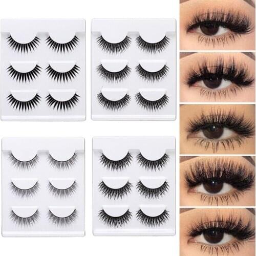 False Eyelashes Mink Eyelashes Thick Natural Long False Eyelashes 3D Mink Lashes High Volume Soft Dramatic Eye Lashes Makeup