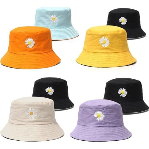 New 2pcs/set Children Summer Basin Hat Double Side Sun Hat Kids Seaside Sun Protection UV Flower Cap Outdoor Wild Fisherman Hat