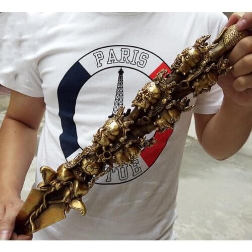 20 inch Hayagriva Puba Vajra pestle, brass subduing pestle, Vajra pin Buddhist Do Tibetan Buddha Tantric Vajra Temple religion S