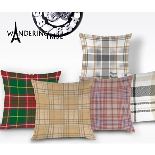 Plaid Sofa Throw Pillows Cushion Cover Cojines Decor Coussin Decoration Bed Car Pillow Case Kussenhoes Travesseiro Capa Almofada