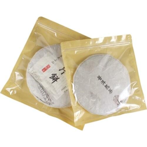 50pcs Flat Kraft Paper Zip Lock Bag Resealable Transparent Plastic Window Snack Tea Nuts Gifts Heat Sealing Packaging Pouches