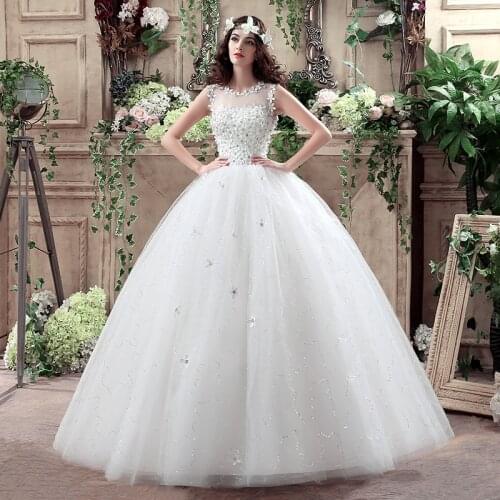 Luxury Wedding Dress Women Plus Size Ball Gowns Wedding dress Lace Up Bridal Dress Flower Princess White/ Red