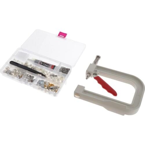 Hand Press Rivet Beading Machine Pearl Bead Attach Machine Fixing Sewing ToolSet