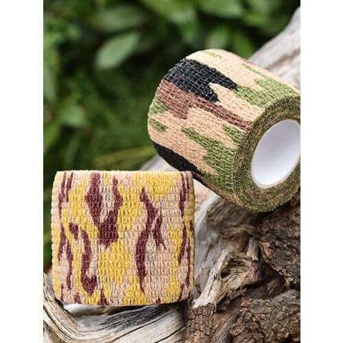 Self-adhesive Retractable Non-woven Outdoor Camouflage Tape Hunting Wrap Stickers Multifunction Tapes No Glue Left