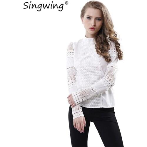 Женские белые рубашки Singwing China At AliExpress